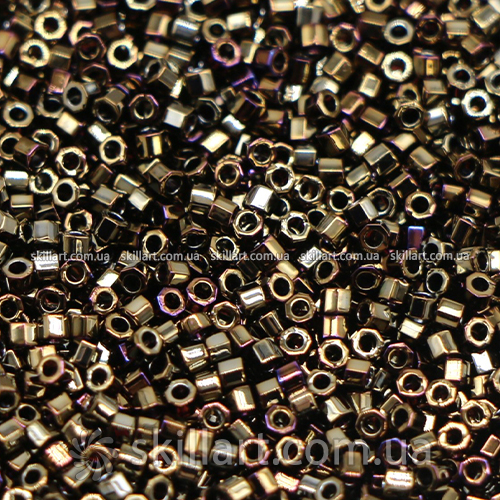 Бисер DBC-7 Miyuki Delica Beads Cut 11/0 (рубка, темное золото)